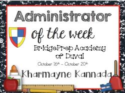 BridgePrep Administrator of the Week